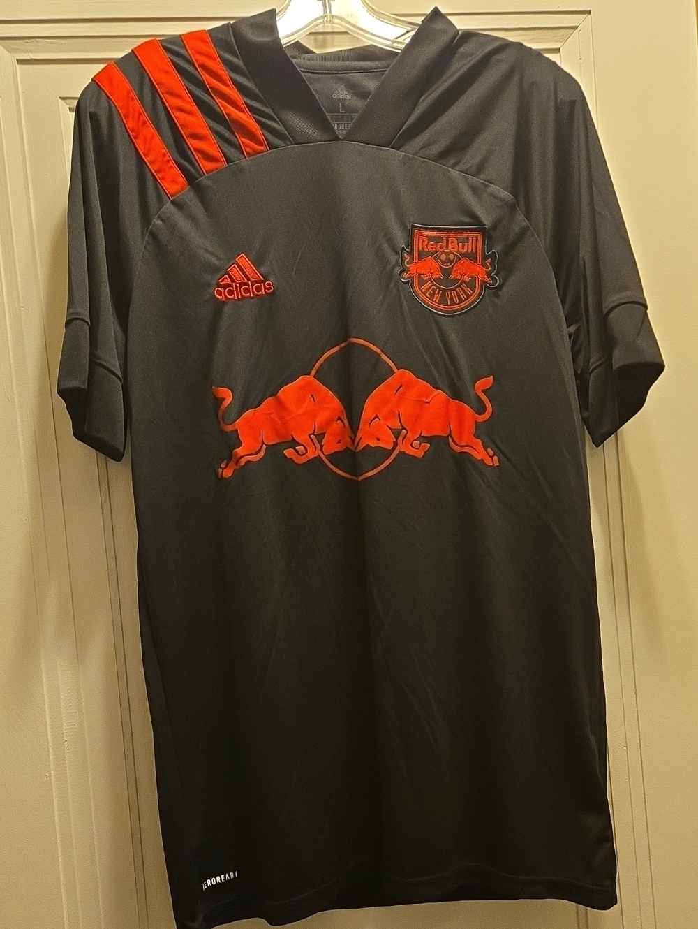 Adidas Men’s Black Jersey with Red Accents - New York Red Bulls Style